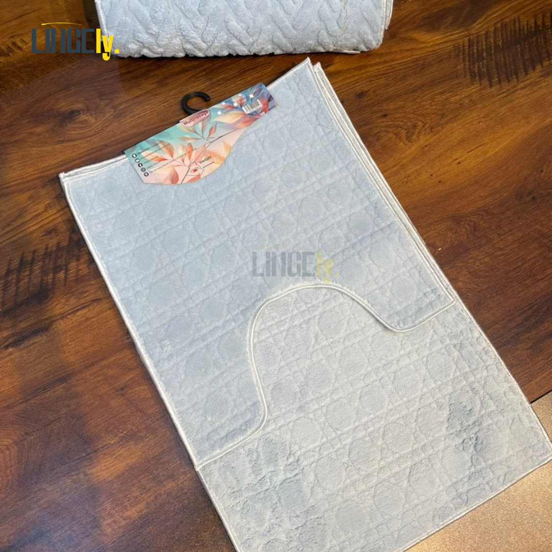 Tapis de Bain Luxe, Antidérapant, Lavable à la Machine, Tissu Turquie,Plusieurs Couleurs 🇹🇷✨