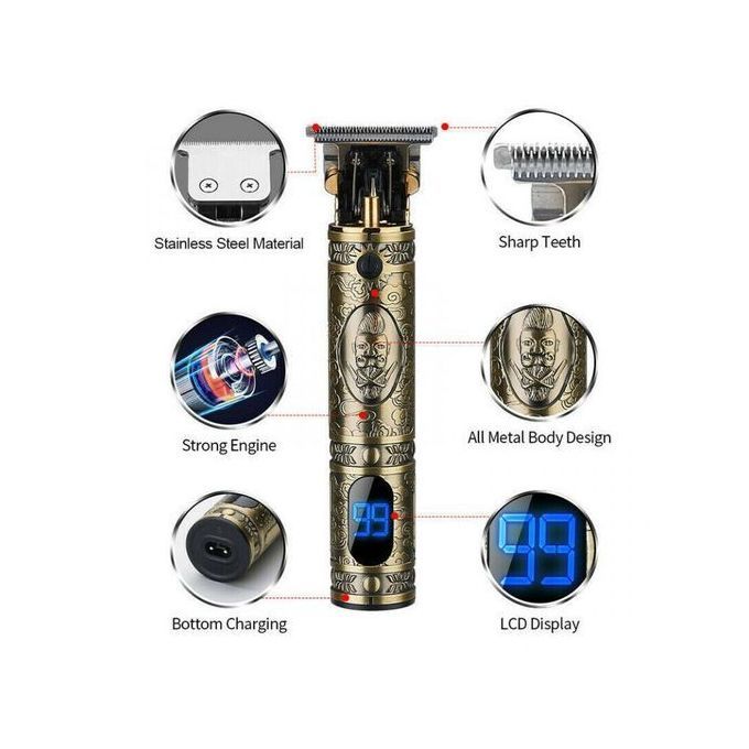 Tondeuse Cheveux/Barbe Professionnelle Sans Fil Afficheur Lcd