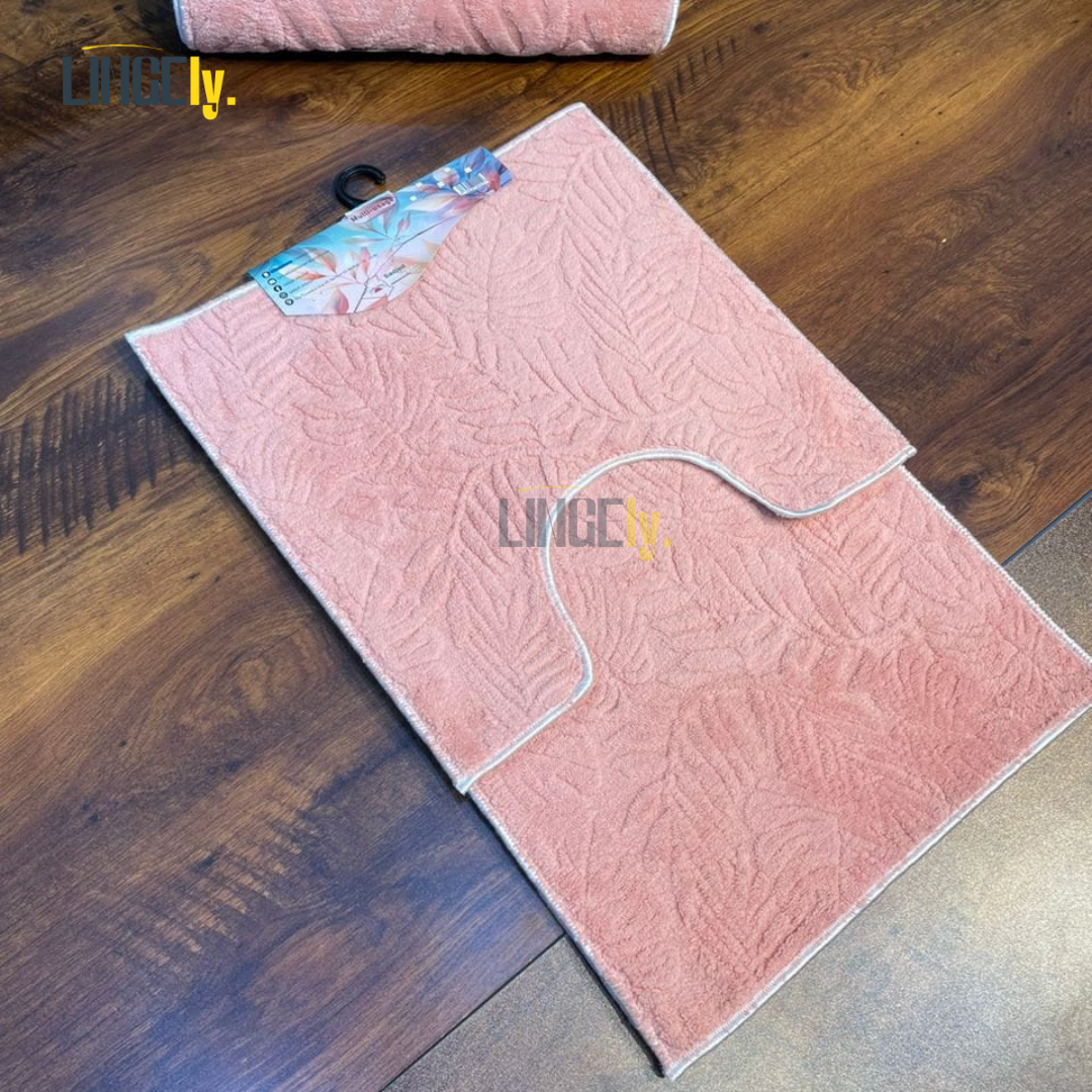 Tapis de Bain Luxe, Antidérapant, Lavable à la Machine, Tissu Turquie,Plusieurs Couleurs 🇹🇷✨