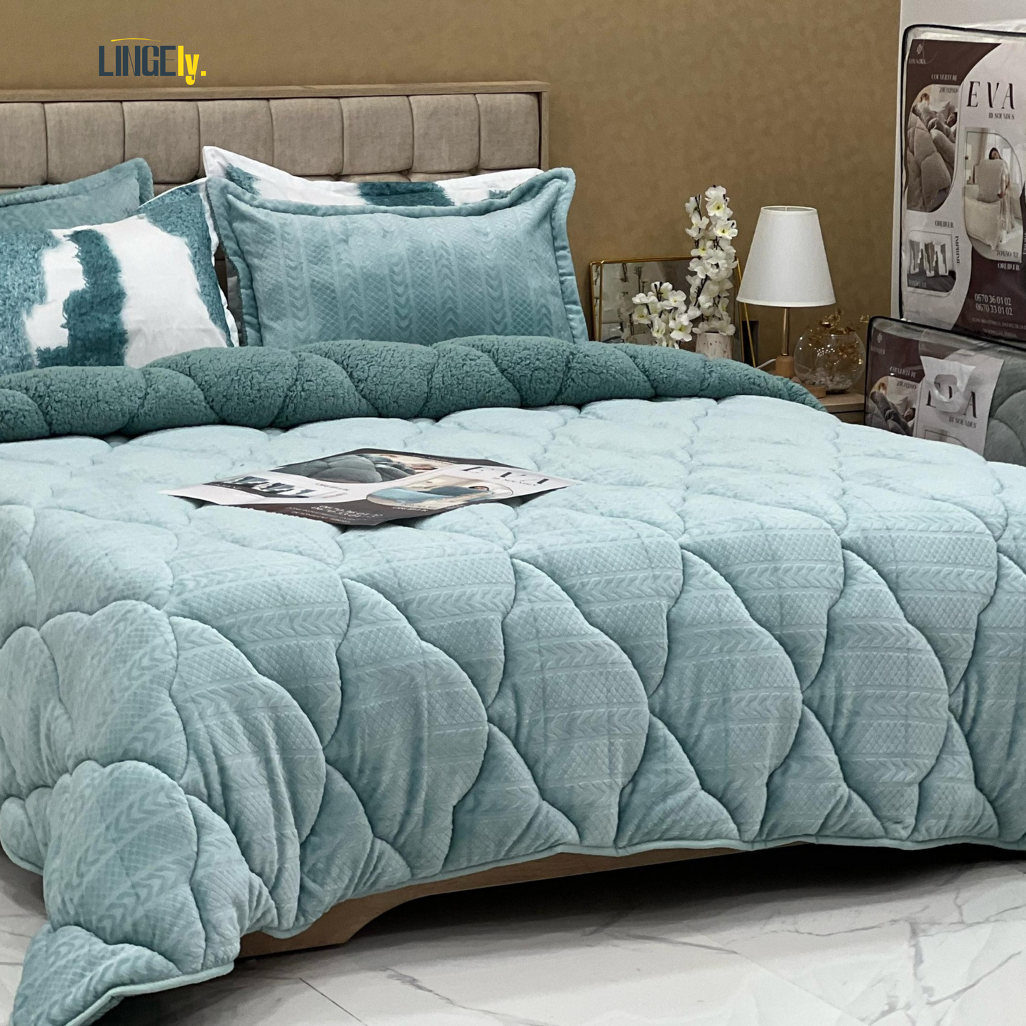 Couette Eva 2 places – 5 pièces – Qualité premium