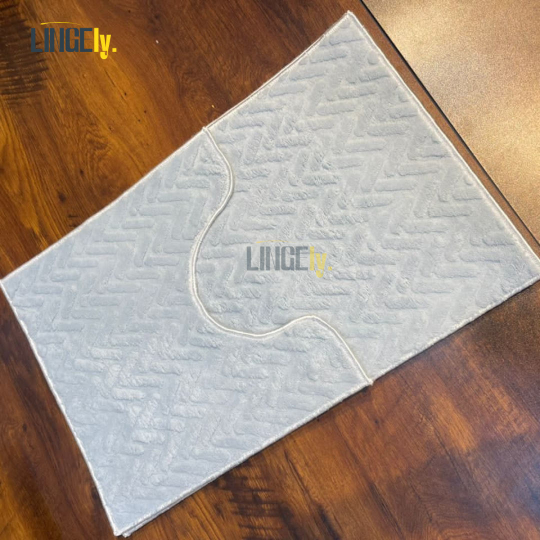 Tapis de Bain Luxe, Antidérapant, Lavable à la Machine, Tissu Turquie,Plusieurs Couleurs 🇹🇷✨