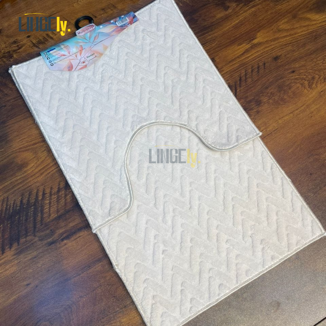 Tapis de Bain Luxe, Antidérapant, Lavable à la Machine, Tissu Turquie,Plusieurs Couleurs 🇹🇷✨