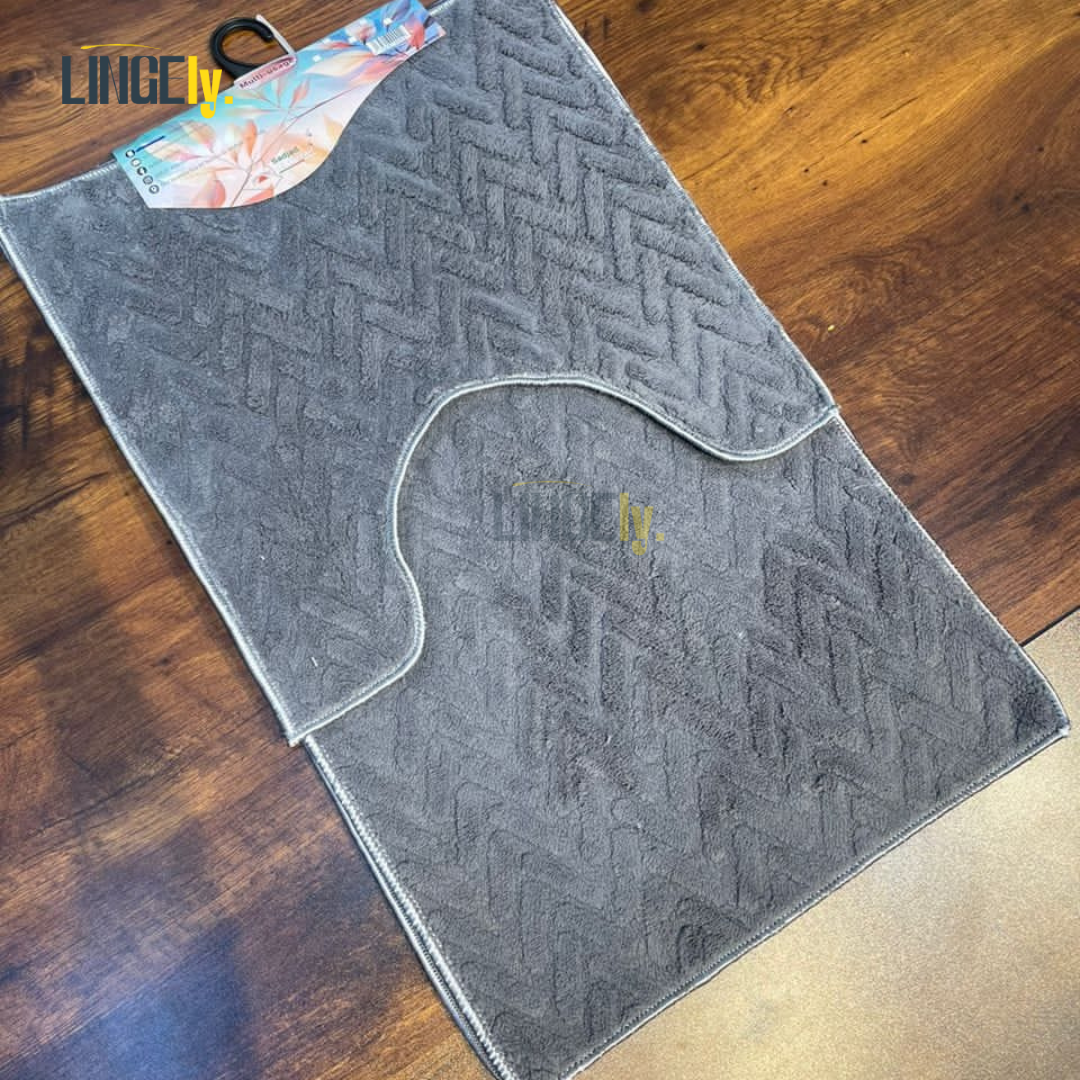 Tapis de Bain Luxe, Antidérapant, Lavable à la Machine, Tissu Turquie,Plusieurs Couleurs 🇹🇷✨