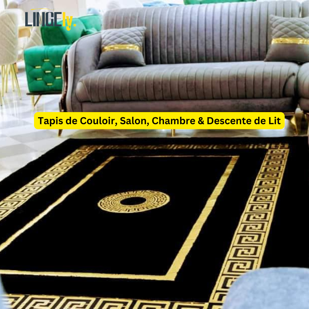 Tapis de Couloir, Salon, Chambre & Descente de Lit – Plusieurs Couleurs & Dimensions Disponibles