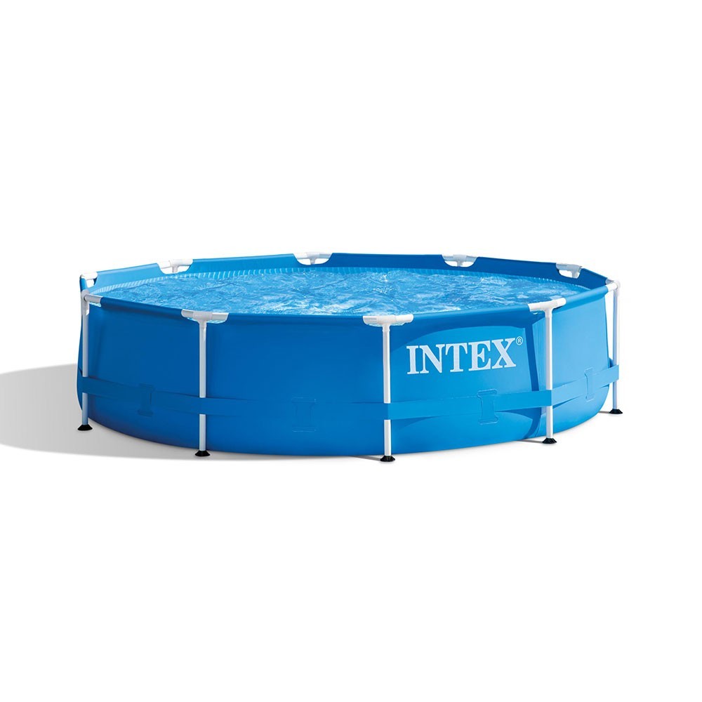 Intex Piscine Metal Frame Rond حمام سباحة فوق الأرض بإطار معدني