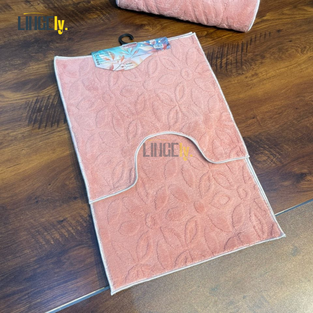 Tapis de Bain Luxe, Antidérapant, Lavable à la Machine, Tissu Turquie,Plusieurs Couleurs 🇹🇷✨