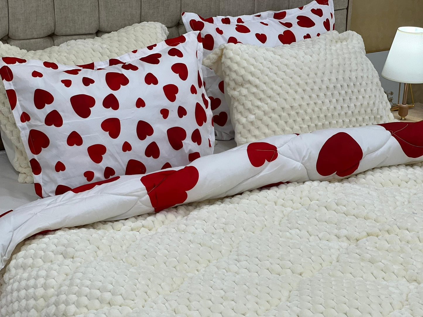 Ensemble Couette 5 Pièces - Double Face, Haute Qualité, Disponible en Plusieurs Couleurs